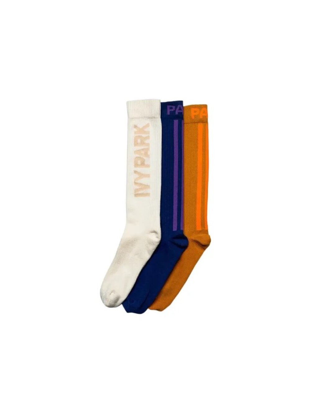 Adidas x Ivy Park Crew Socks (3 Pack) 'Focus Orange/Wild Pine/Cream White' Large